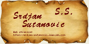 Srđan Šutanović vizit kartica